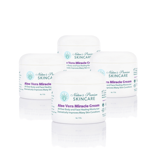 Aloe Vera Miracle Cream: 4x 4oz Jars Only - https://naturespremiumskincare.com/